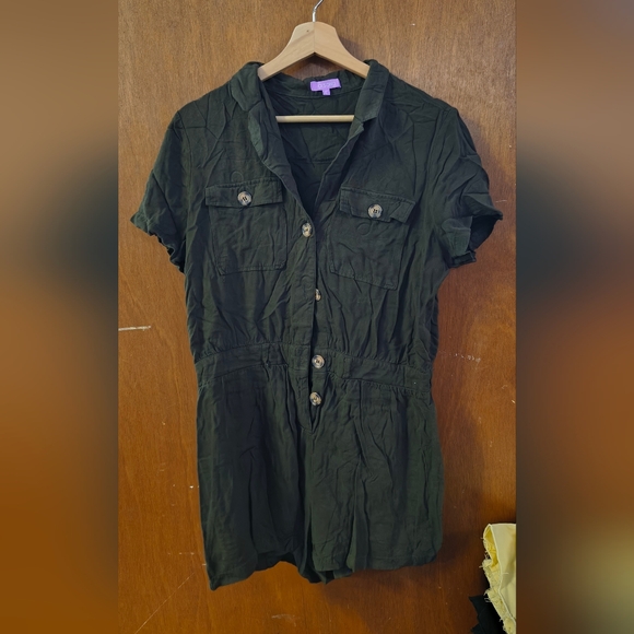 Ci Sono Pants - Ci Sono Olive Green Romper